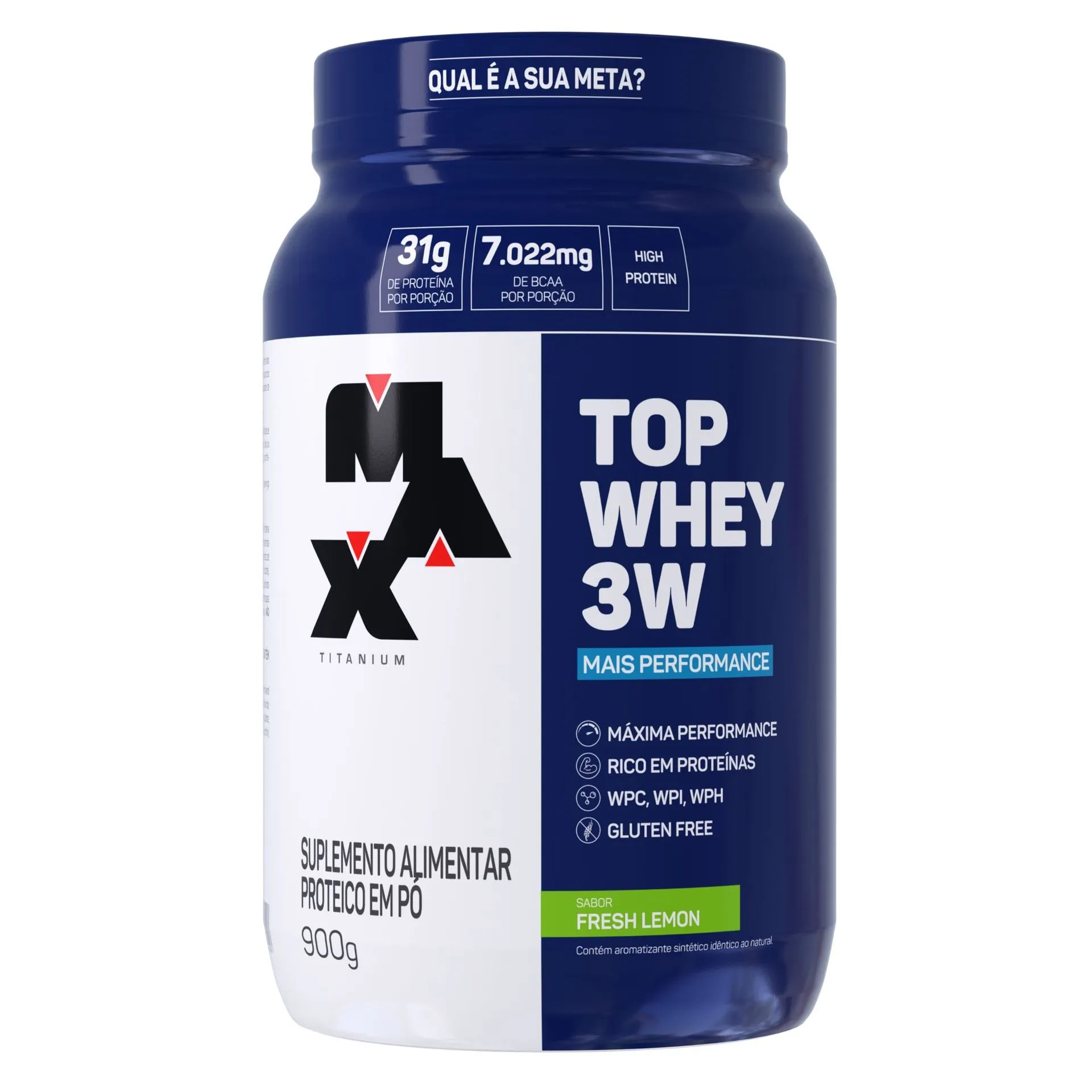 Top Whey 3w (900g) Max Titanium 25 Top Whey 3w (900g) Max Titanium - Imagem 3