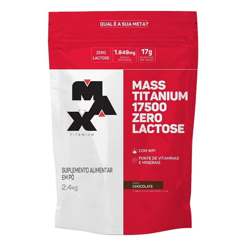 Mass Titanium 17500 Zero Lactose (2,4kg) Max Titanium - CHOCOLATE