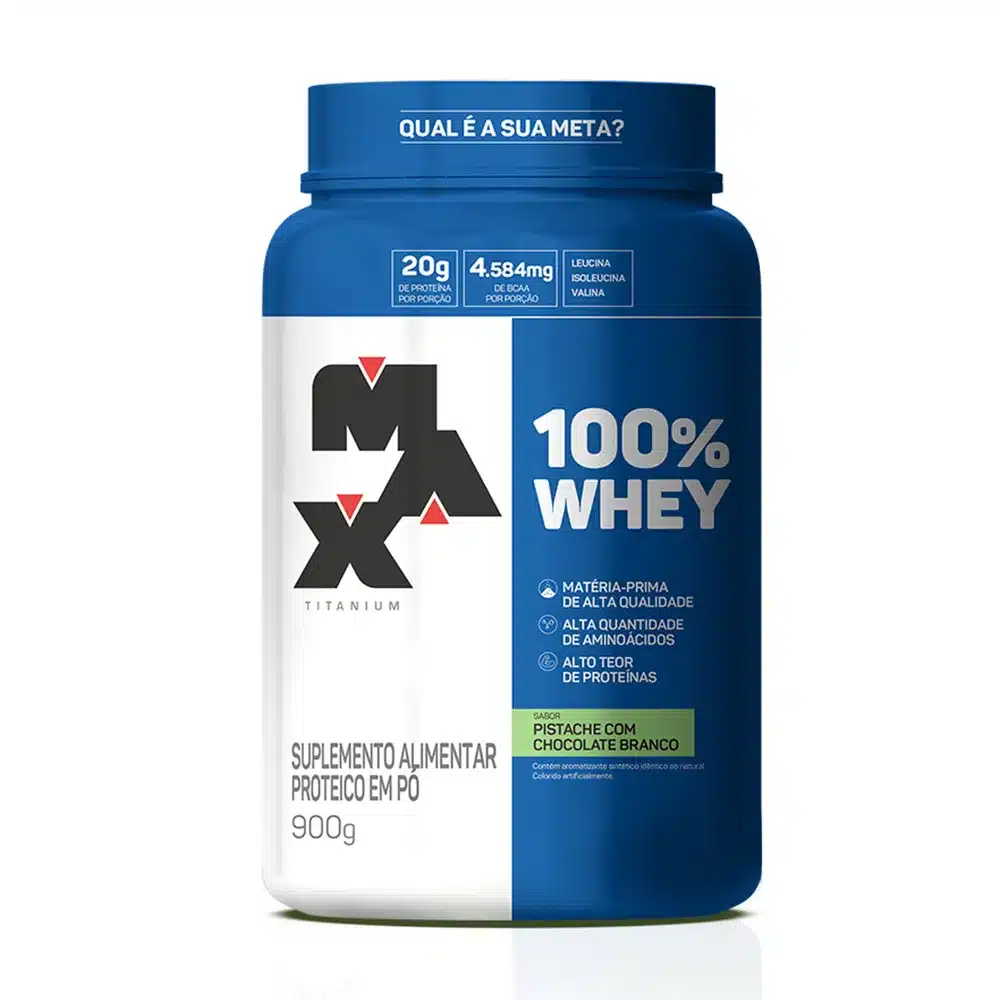 100% Whey Protein (900g) Max Titanium - CHOCOLATE
