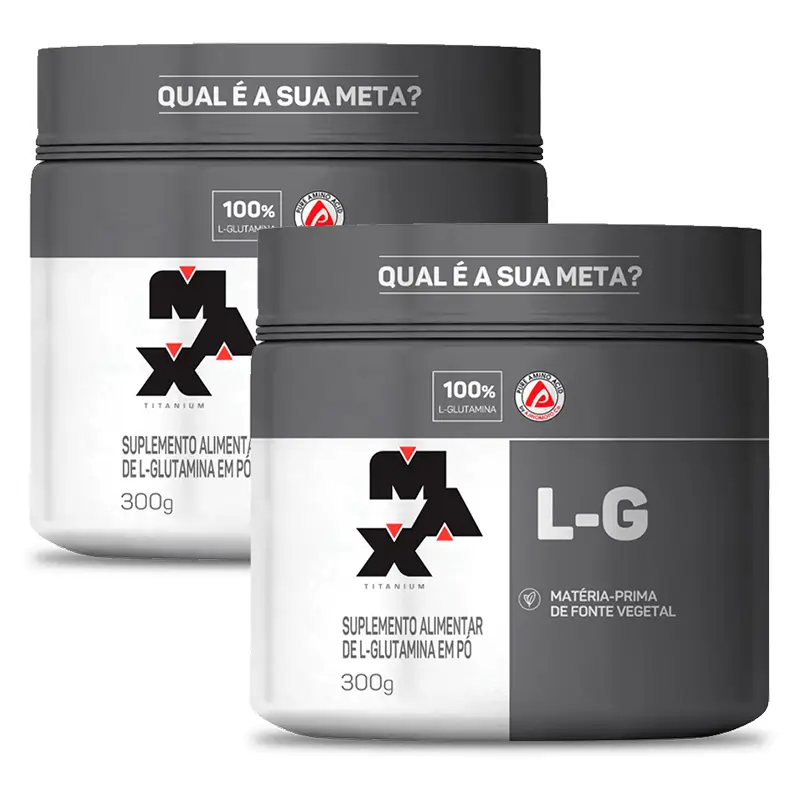 Combo 2x L-G Glutamina (300g) Max Titanium