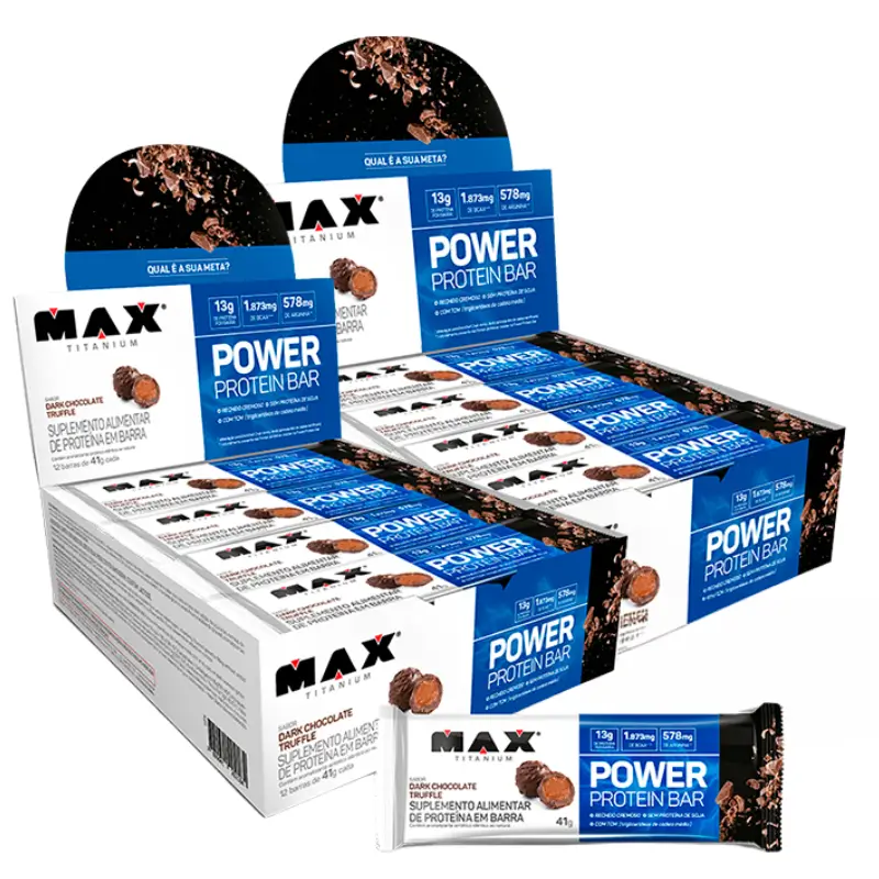 Combo 2x Power Protein Bar (12unid-41g) Max Titanium