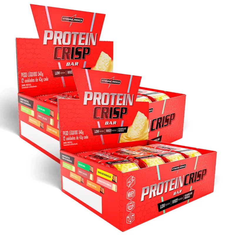 Combo 2x Protein Crisp Bar (12unid-45g) Integralmedica