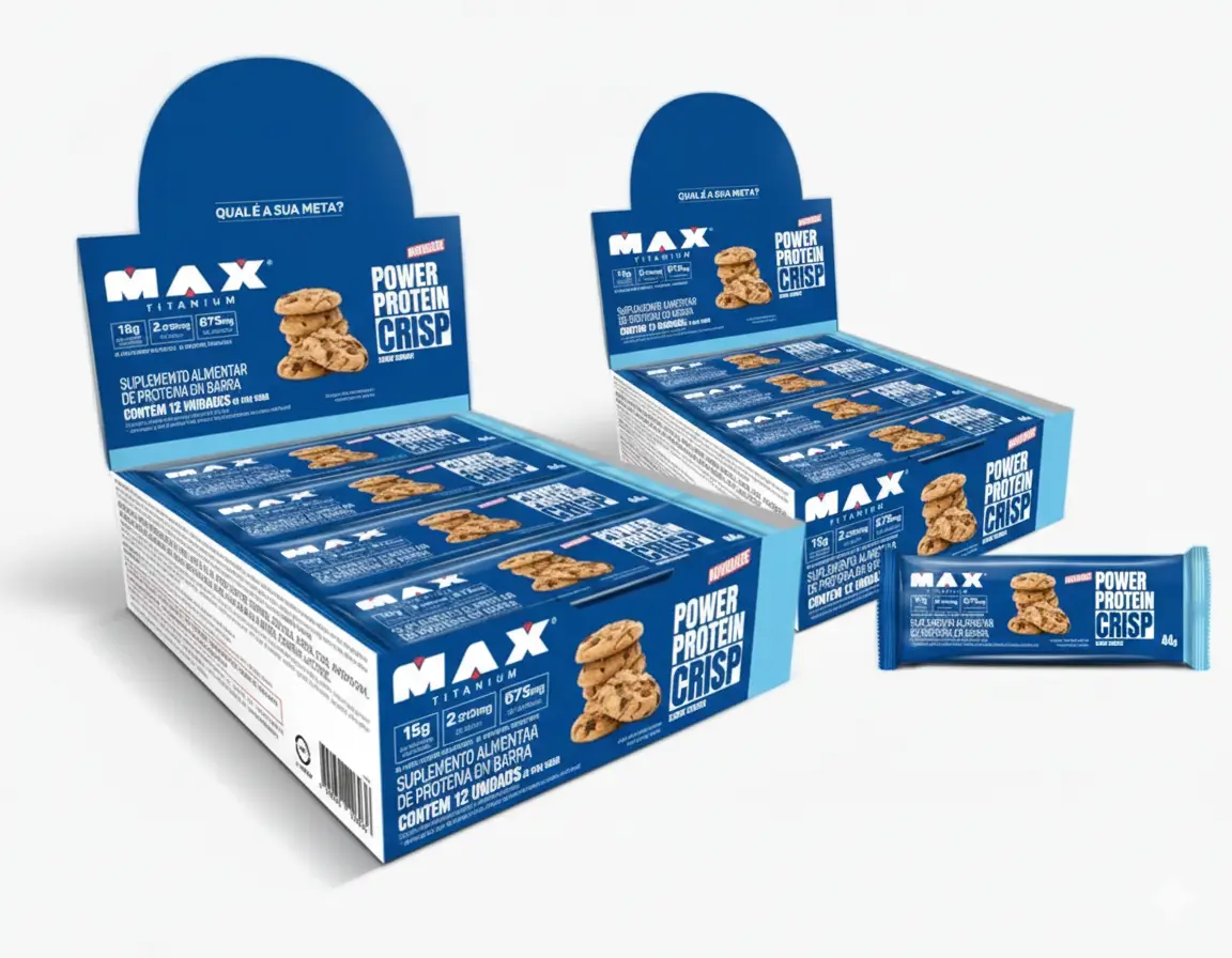 Combo 2x Power Protein Crisp (12 Un.) Max Titanium
