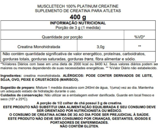 Tabela Nutricional