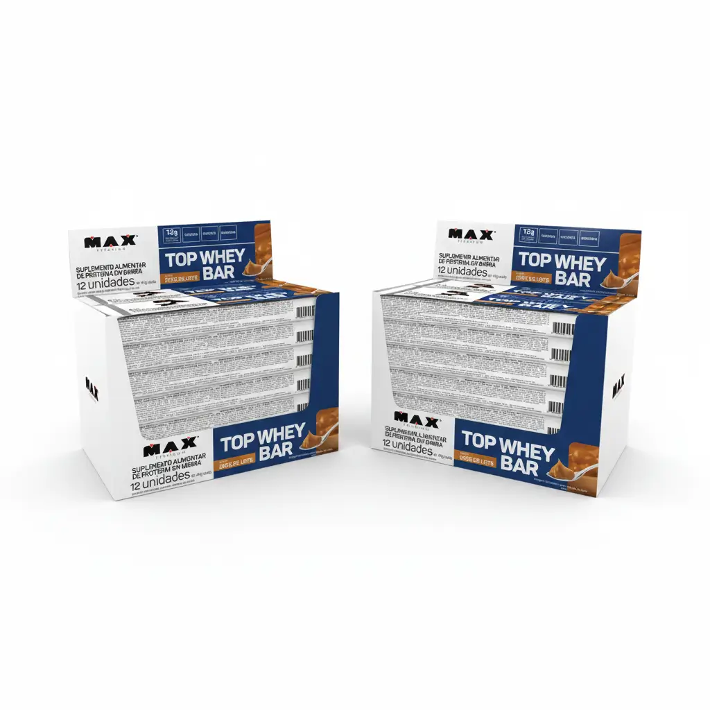 Combo 2x Top Whey Bar (12unid-41g) Max Titanium