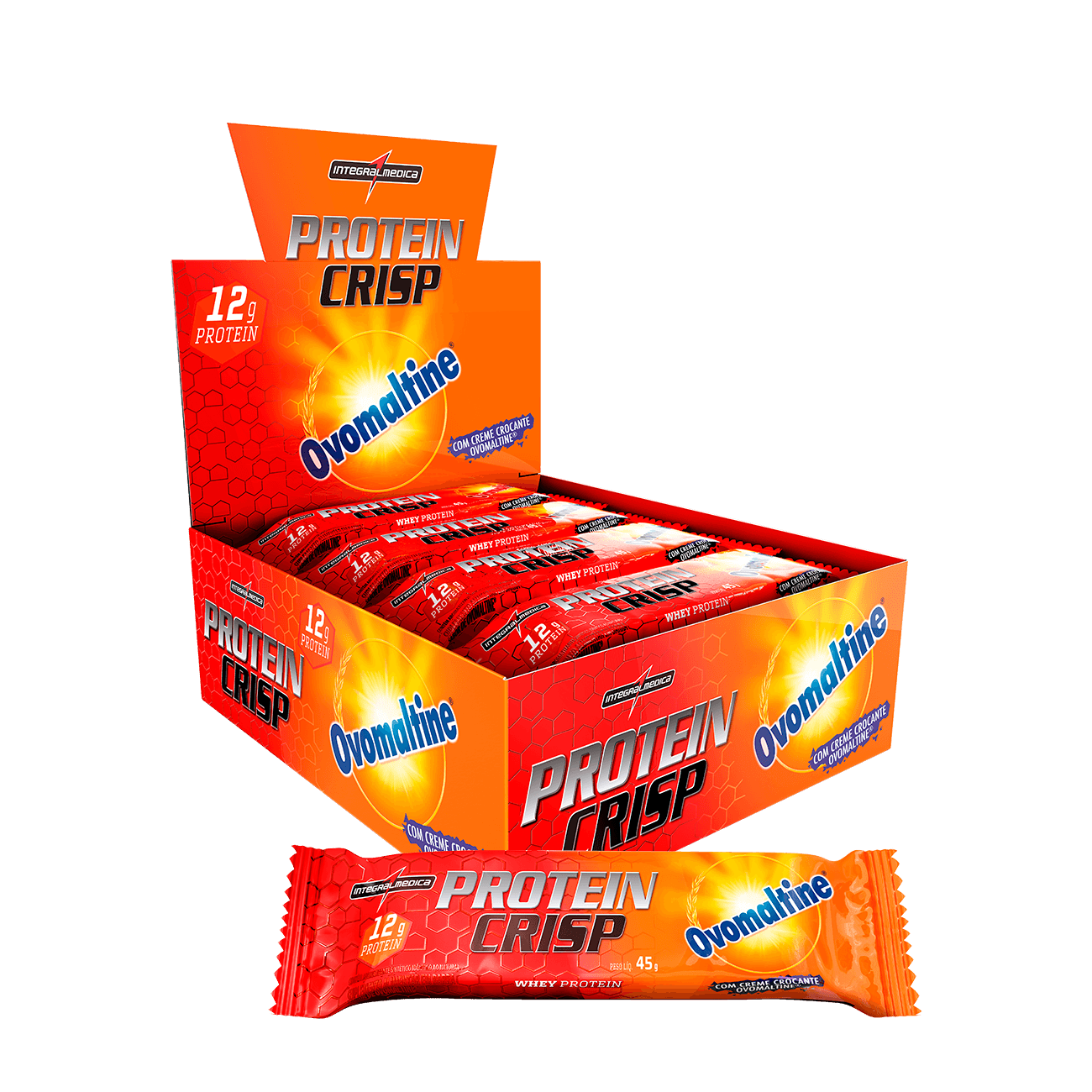 Protein Crisp Bar (12unid-45g) IntegralMedica - OVOMALTINE