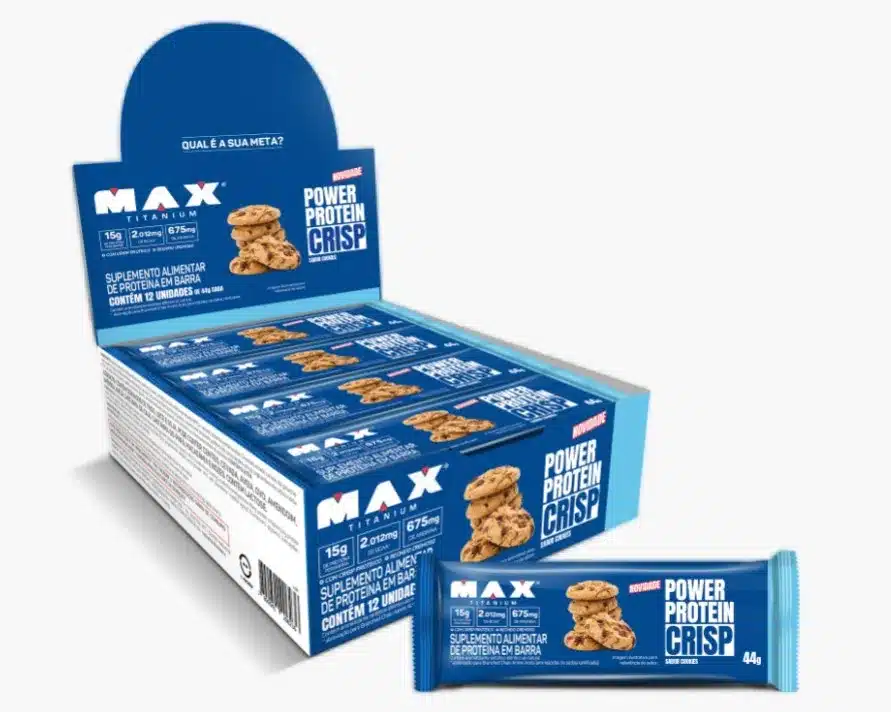 Power Protein Crisp (12 Un.) Max Titanium - COOKIES